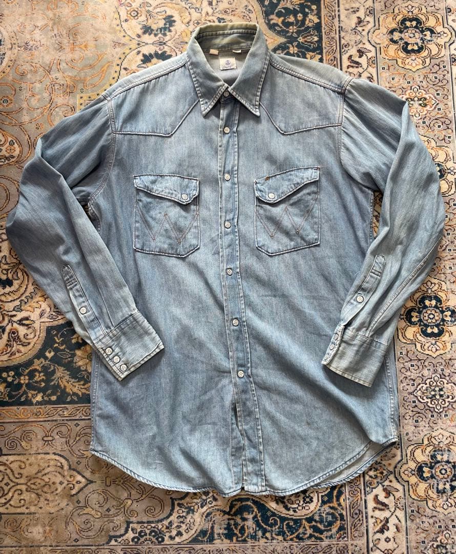 90年代　50年代復刻　27mw vintage Wrangler フルスナップ 90年代 50年代復刻 27mw vintage Wrangler フルスナップ