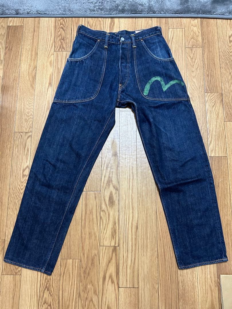 EVISU エヴィス デニム インディゴブルー 漢字 32×35 日本製 - メルカリ
