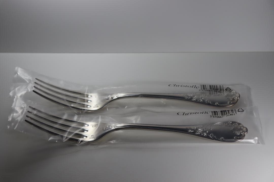 クリストフル■未使用テーブルフォーク２本組■とてもきれい¨¨■大人気のマルリー！ 357066700474_m.jpg