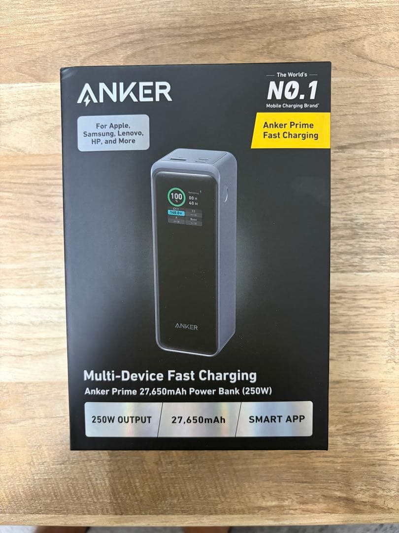 ANKER 27,650mAh モバイルバッテリー Anker（アンカー） Anker Prime Power Bank (27650mAh, 250W