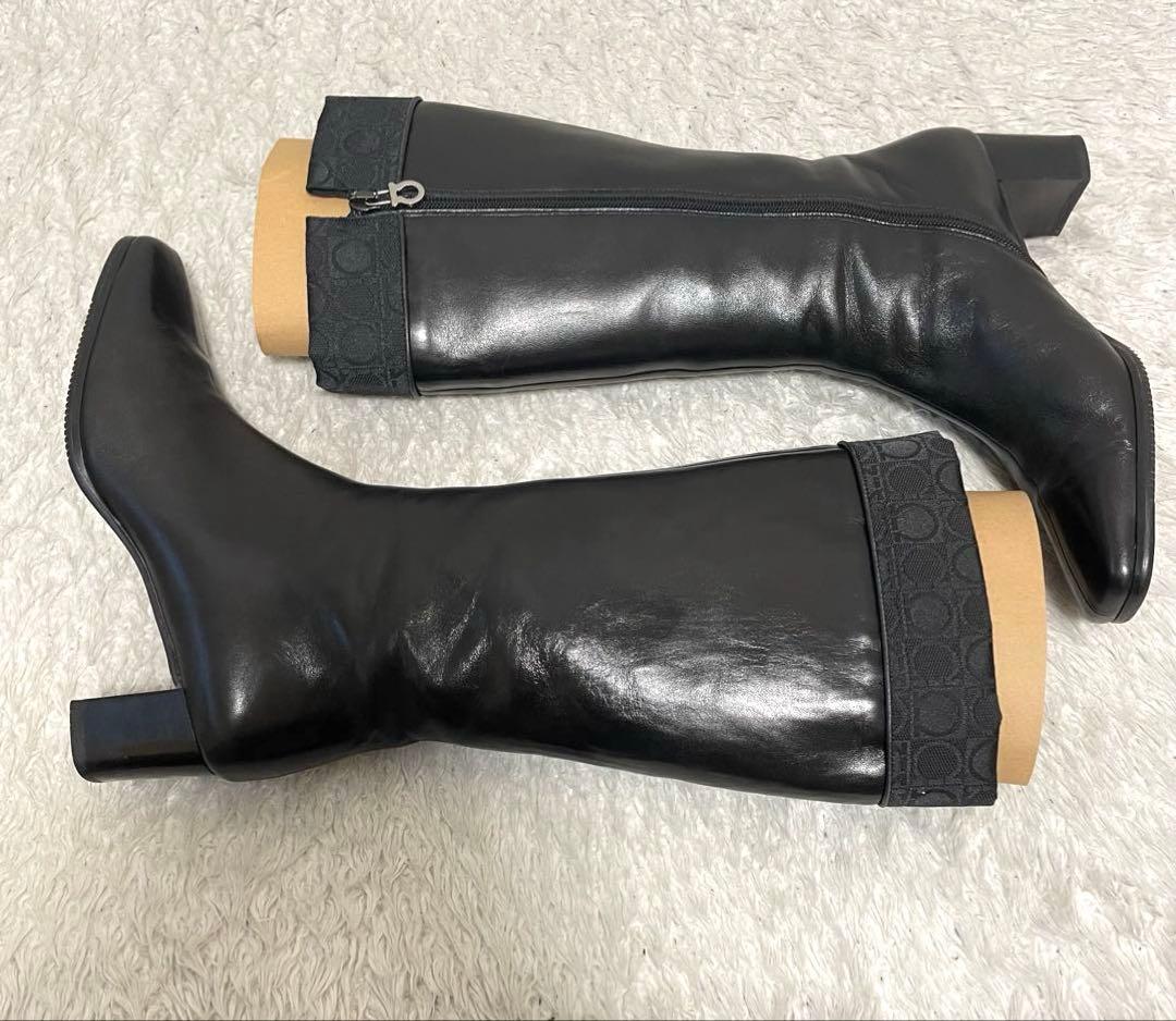 美品 Salvatore Ferragamo ロングブーツ 23.5cm
