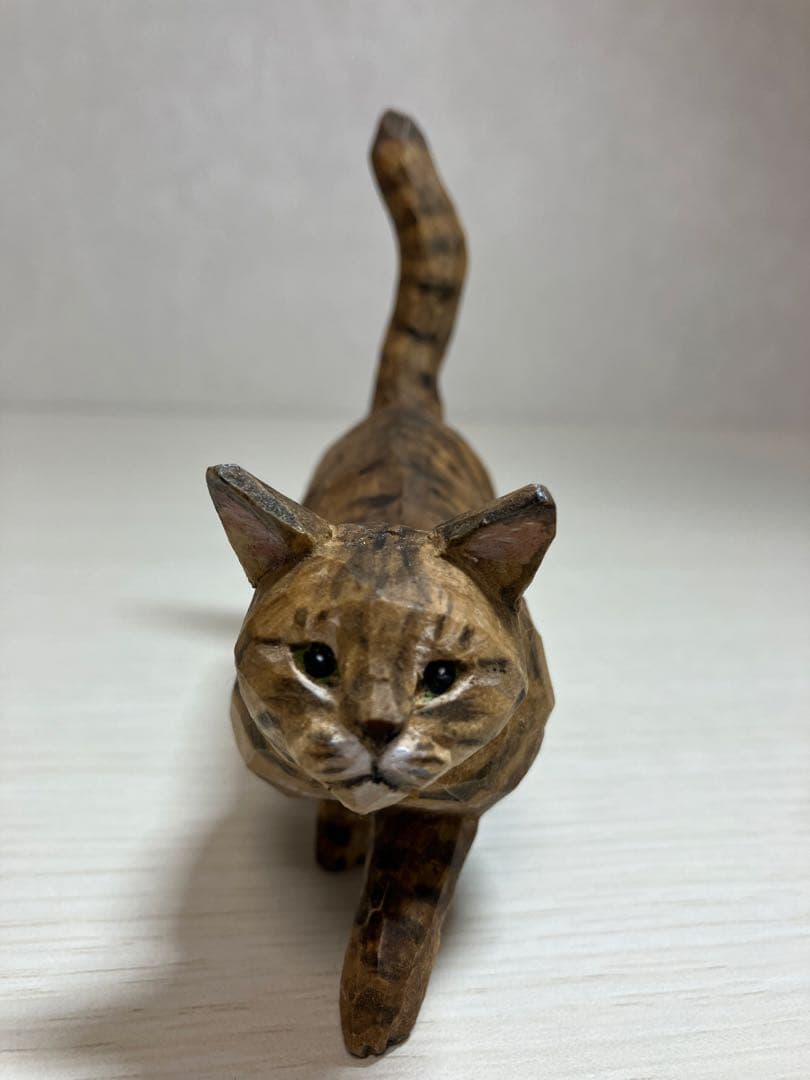 【希少】バンナイリョウジ　木彫り猫 バンナイリョウジ @yamaneko5656 さんの木彫り猫さんたちに会いに銀座