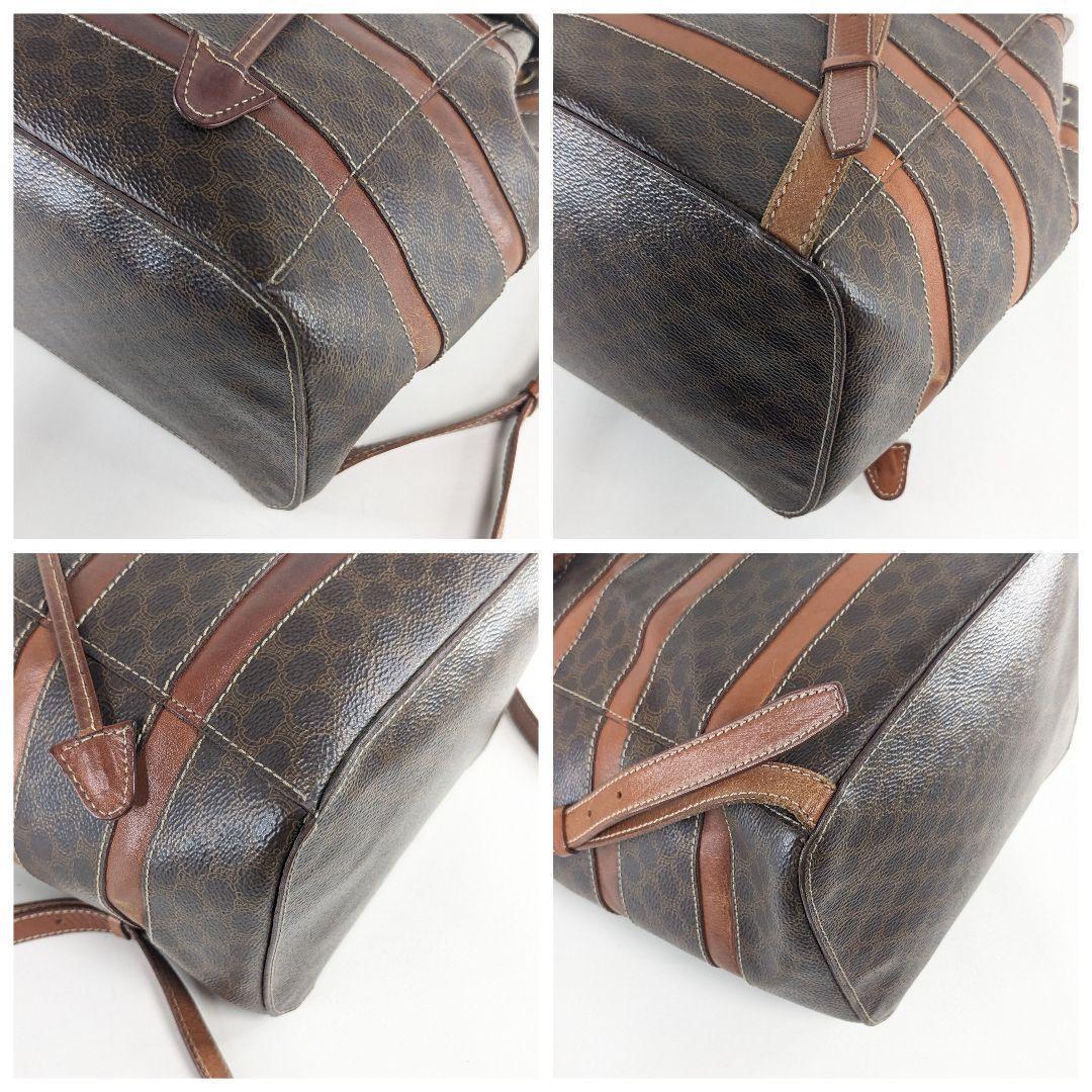 美品 セリーヌ バックパック リュック マカダム トリオンフ ライン PVC