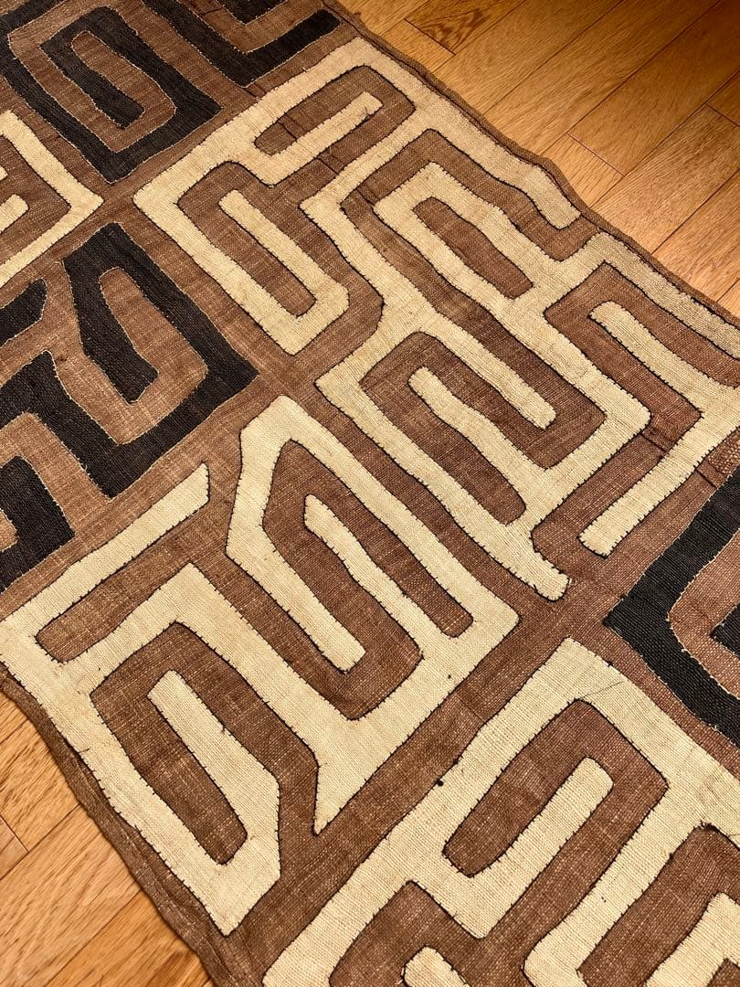 希少・アフリカ クバ布 4m20cm】インテリアやアートに最適！