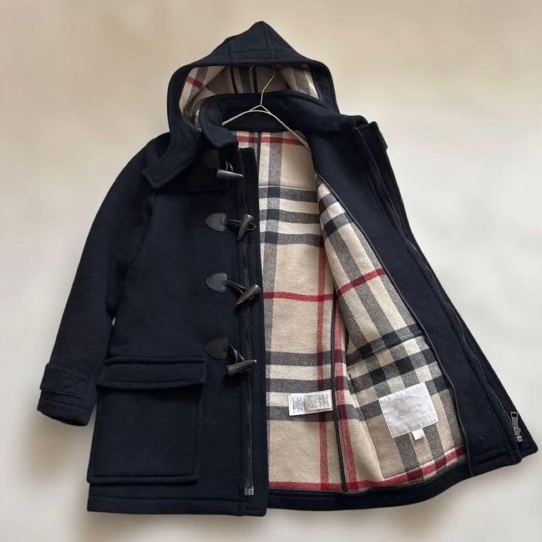極美品✨近年タグ✨バーバリー ダッフルコート メガチェック ネイビー 152 極美品 TOMMY HILFIGER ダッフルコート L 未使用級 大きいサイズ
