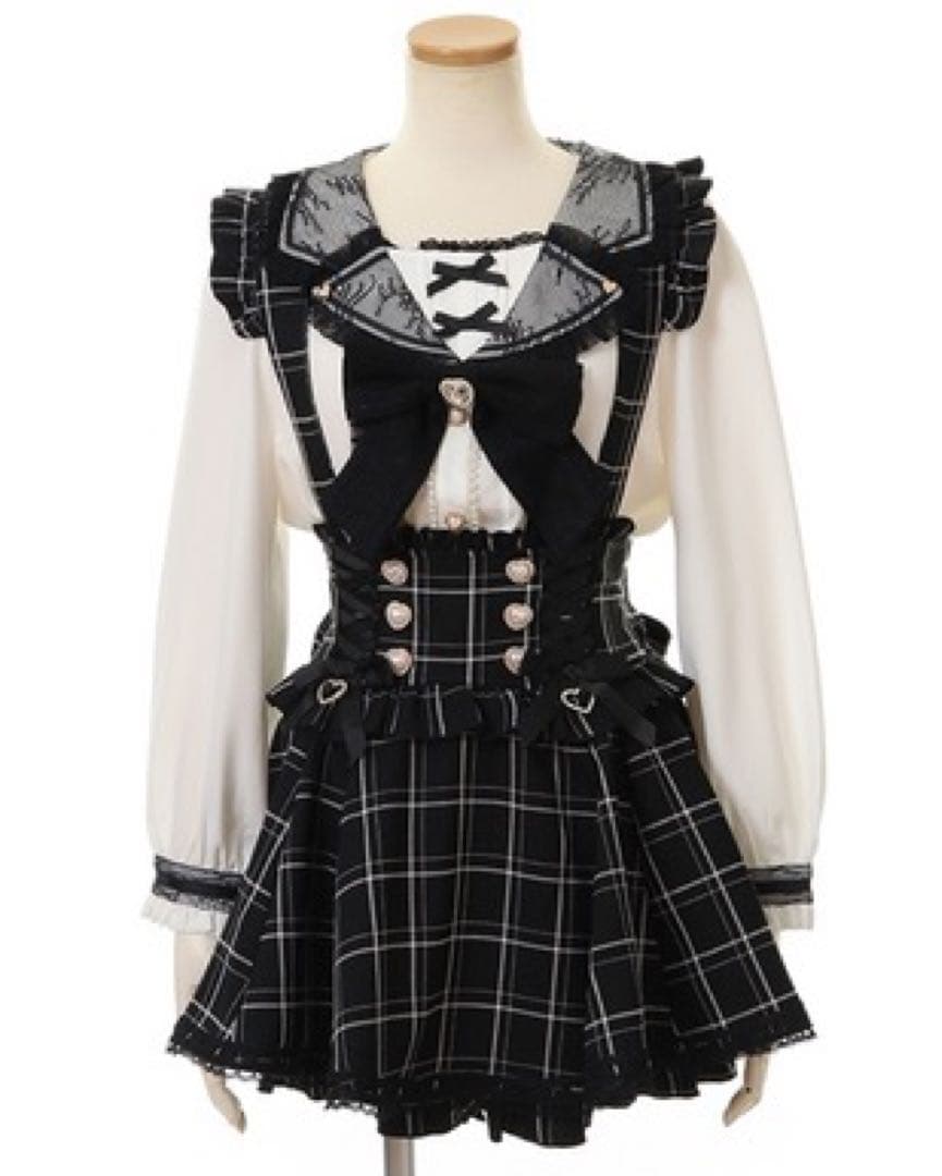 LIZLISA レースアップサスペンダー付きスカパン - メルカリ