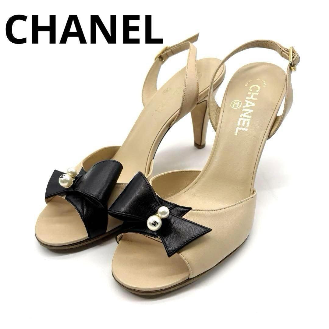 【約24.5cm】シャネル リボンサンダル バックストラップ ココマーク5Q3 楽天市場】【新品】 シャネル サンダル チェーンモチーフ ココマーク