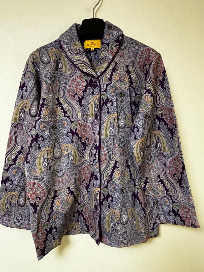ETRO ペイズリー柄 パジャマ Mサイズ 未使用 ETRO エトロ 西川 パジャマ メンズ M ペイズリー 綿100 長袖