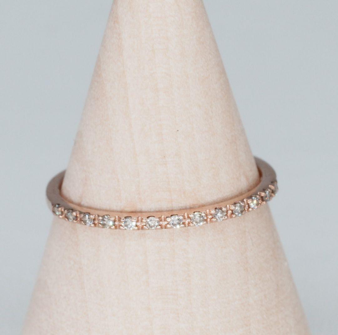 K10 ダイヤモンドリング 0.06ct 9号 ハーフエタニティ