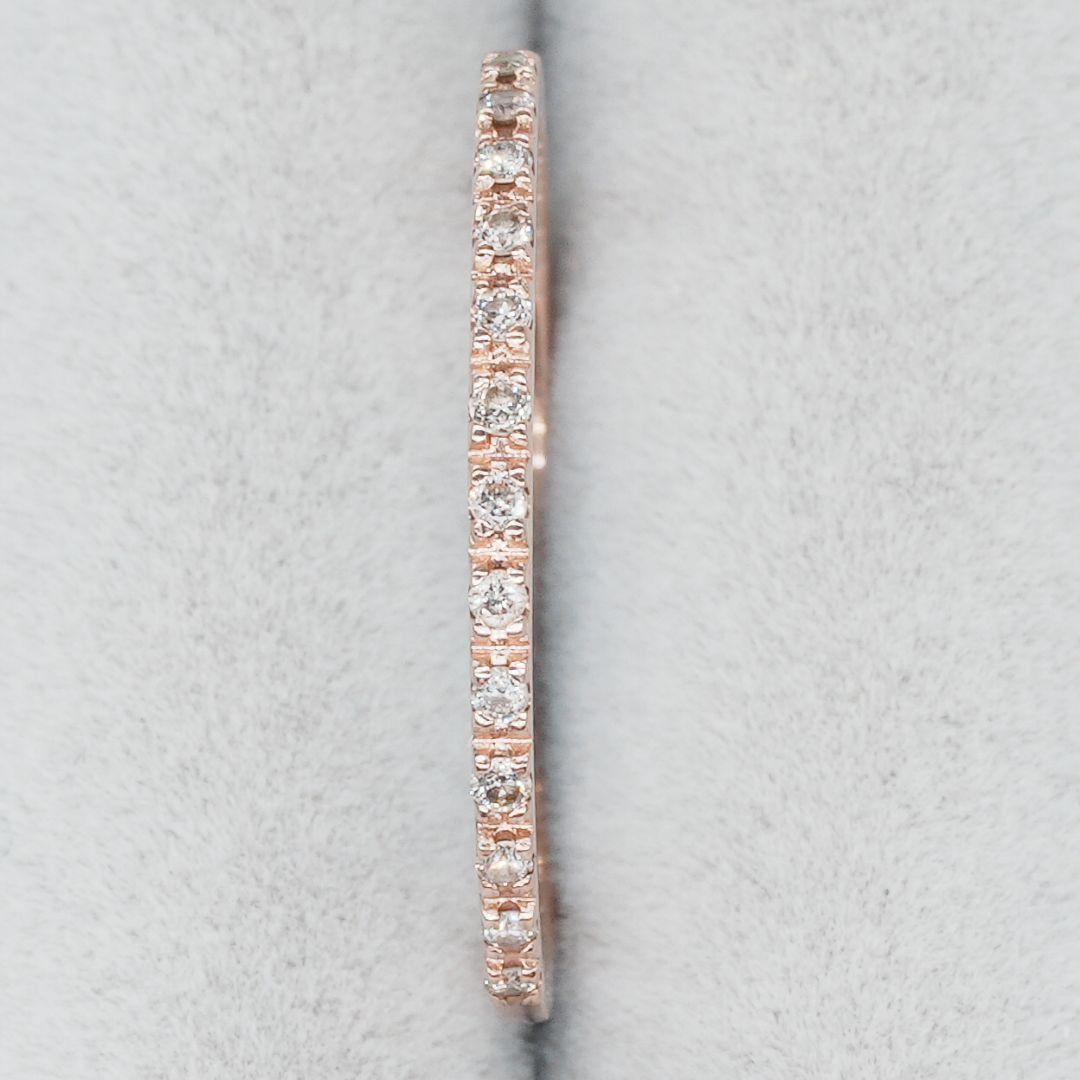 K10 ダイヤモンドリング 0.06ct 9号 ハーフエタニティ