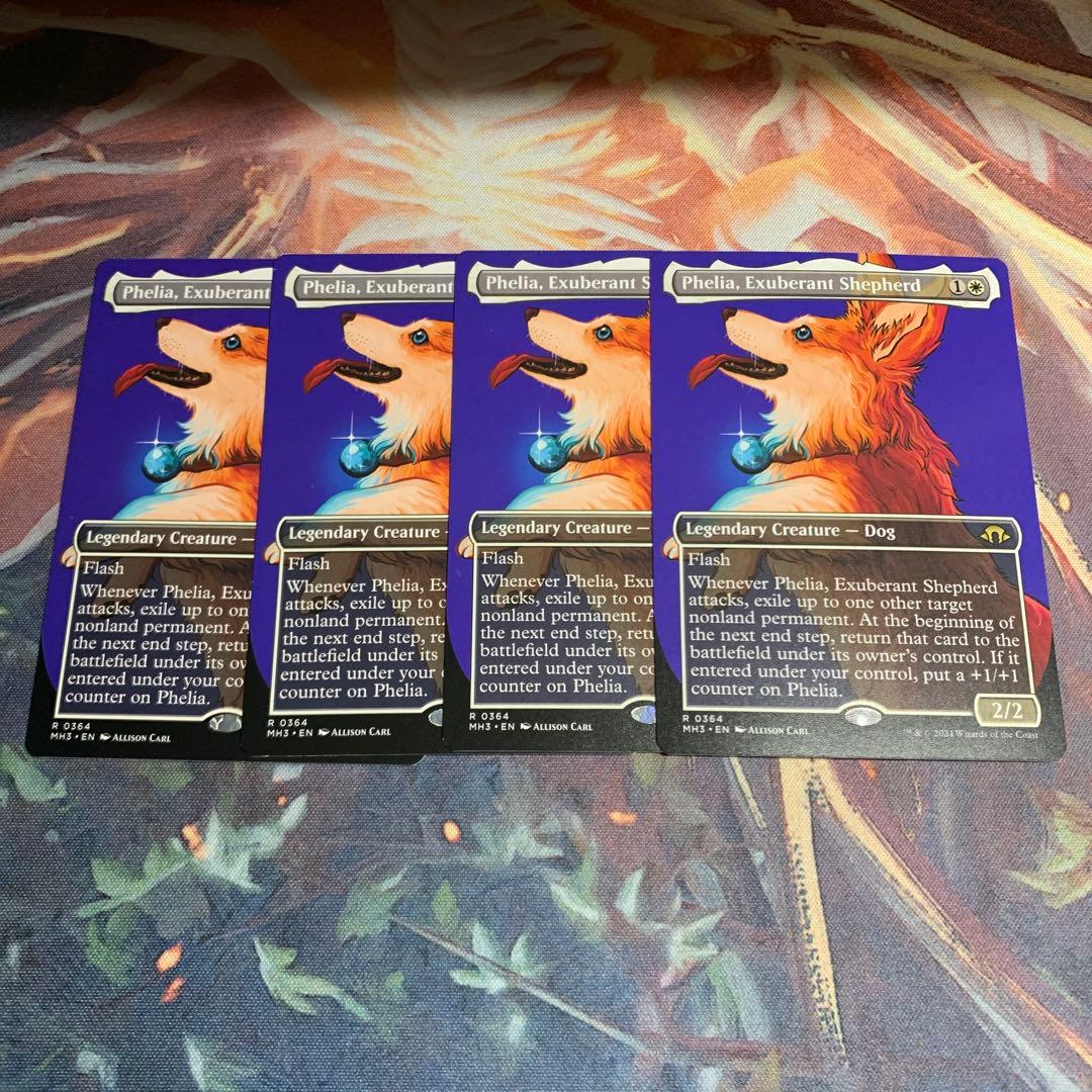 mtg 溌剌の牧羊犬、フィリア　4枚 日)溌剌の牧羊犬、フィリア / Phelia, Exuberant Shepherd ☆ボーダー
