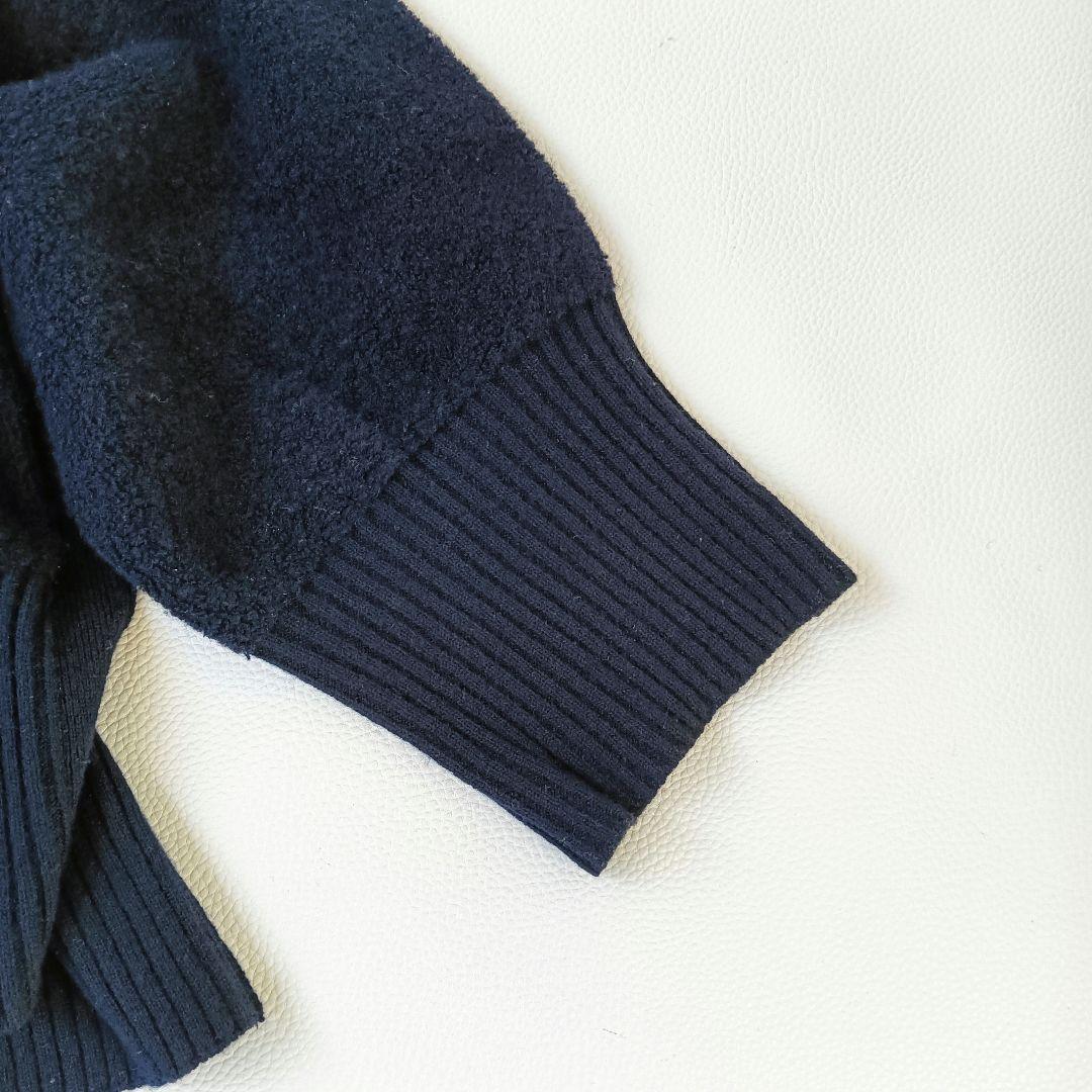 美品✨《アドーア》ウールパイルリバーシブルニットフーデ 洗える ゆったり 長袖