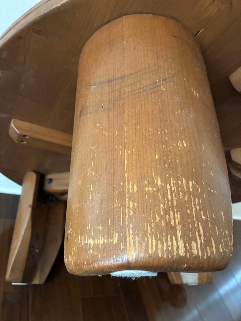 ぽ*ん様 ちゃぶ台 丸テーブル 座卓 天然木 レトロ 100cm