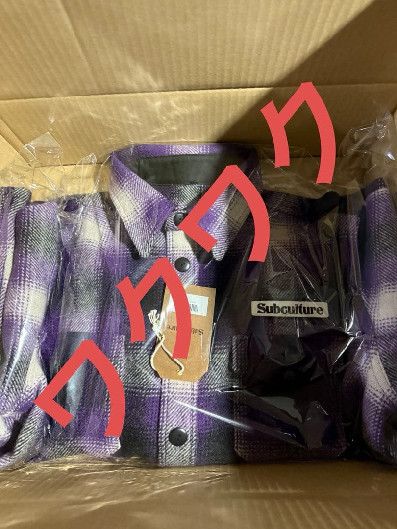 SUBCULTURE OMBRA CHECKJACKET PURPLE 1サイズ - メルカリ SC