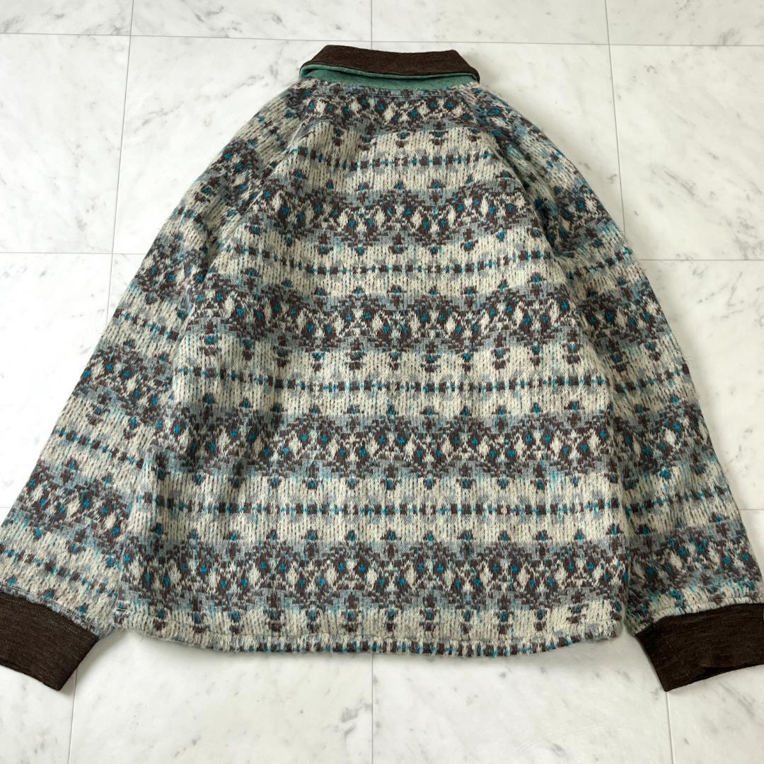 ブルートリック 岡山デニム ニット ジャケット L ウール アンゴラ トグル釦