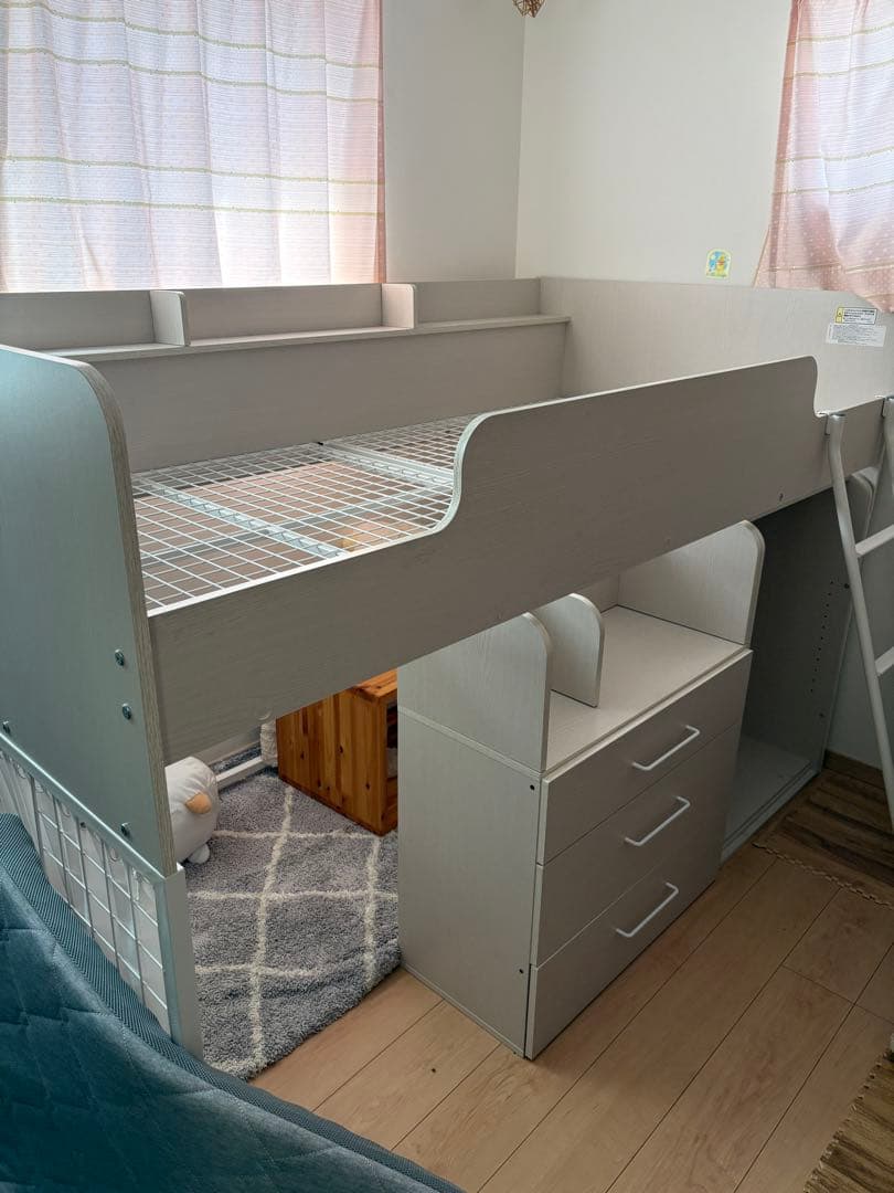 ニトリ　ホワイトロフトベッド 高さ2段階式階段付きロフトベッド(WH) | ニトリネット【公式】 家具