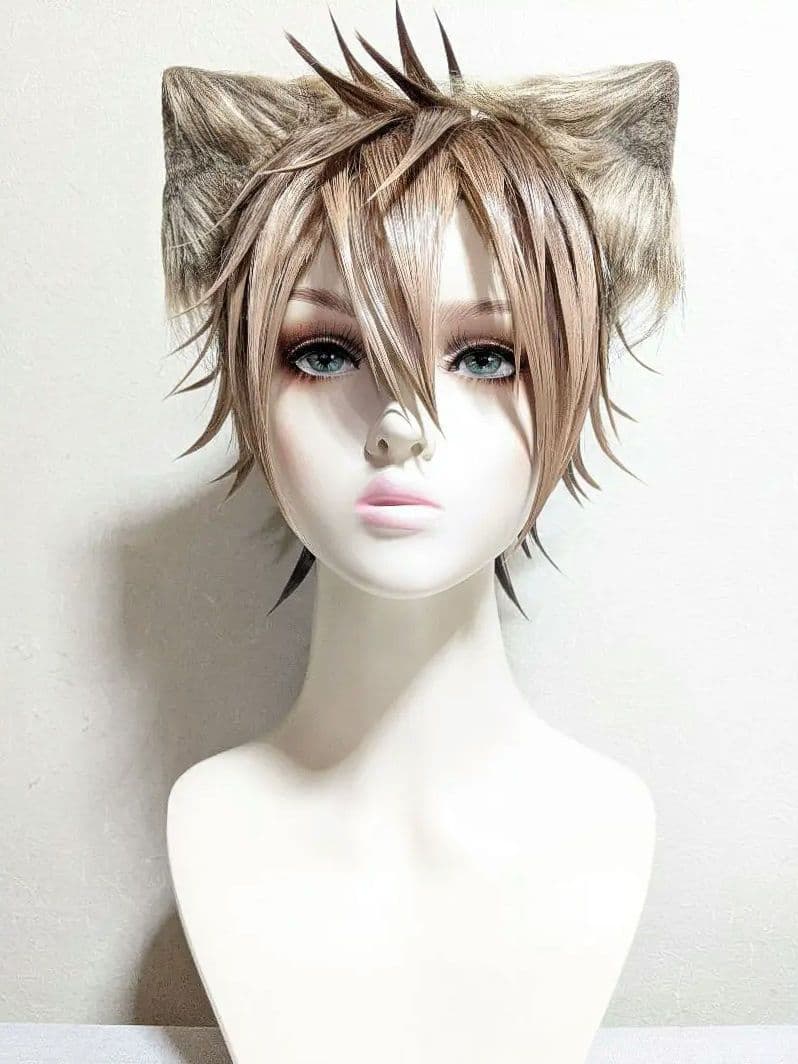 ◎ラギー・ブッチ ウィッグ◎セット済 ツイステ 耳付き ツイステッドワンダーランド ツイステ ラサバナクロー寮 ラギー