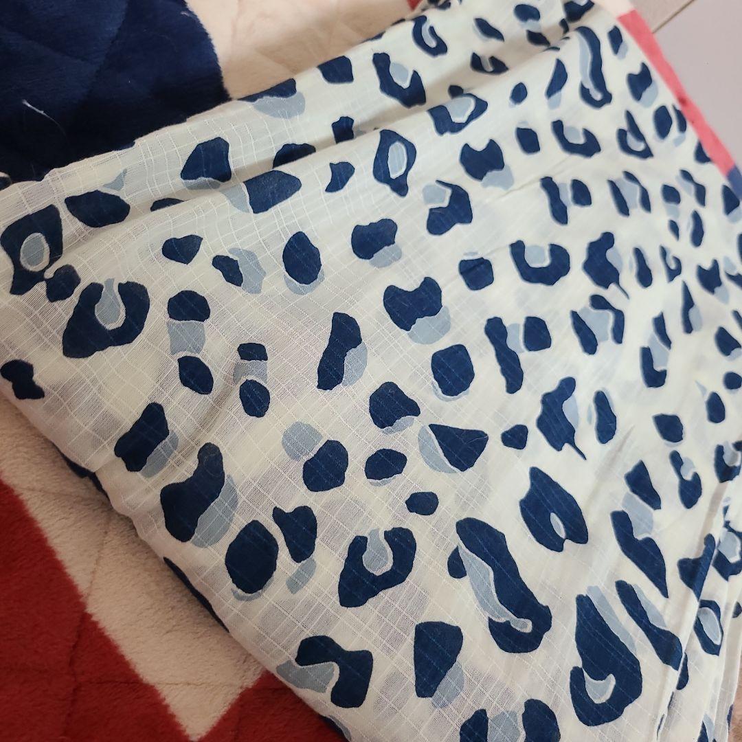 パメオポーズ　青レオパード浴衣　綿　万博やイベントや推し活にも！