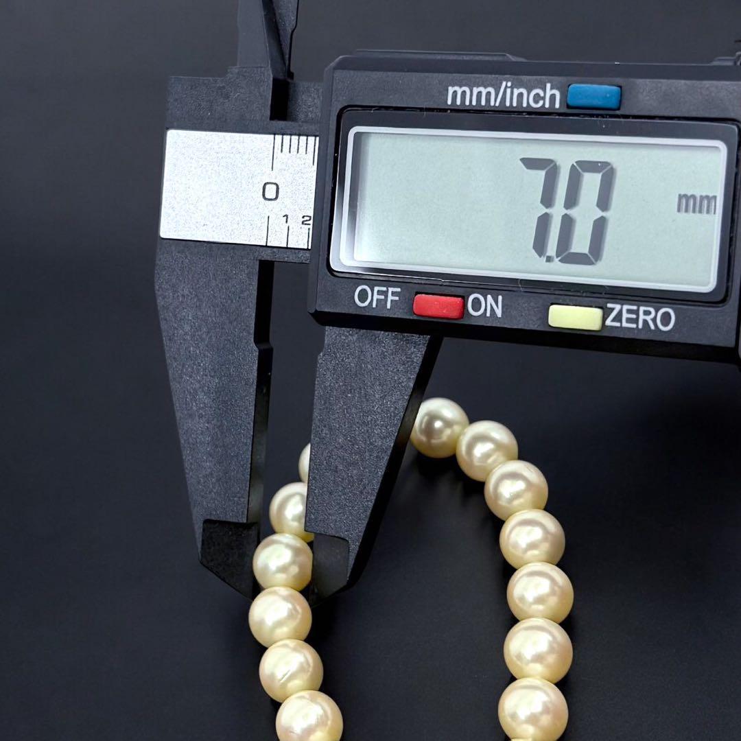 【国産】極上　アコヤ　本真珠　パール　ネックレス　シルバー　7.0mm