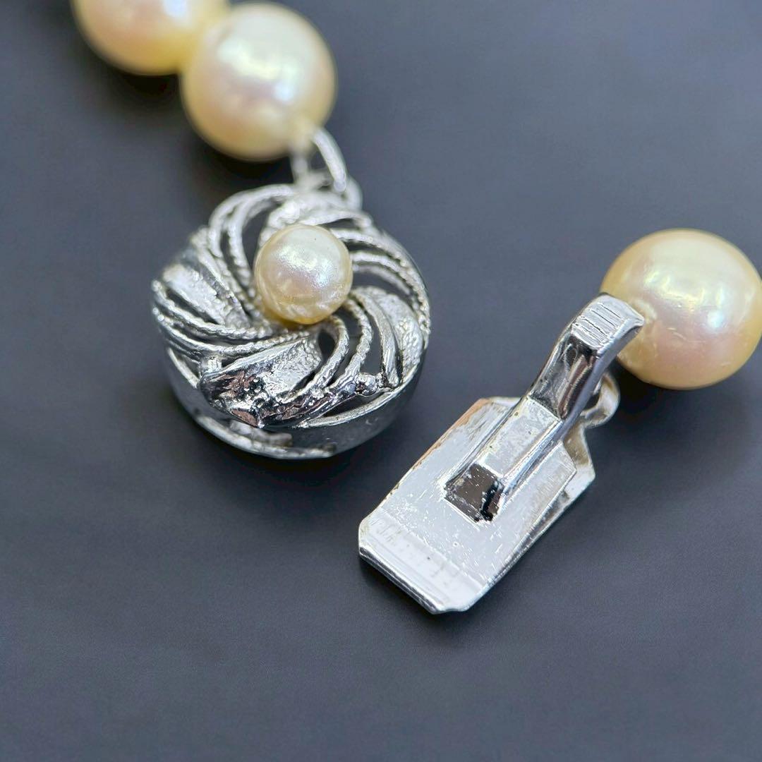 【国産】極上　アコヤ　本真珠　パール　ネックレス　シルバー　7.0mm