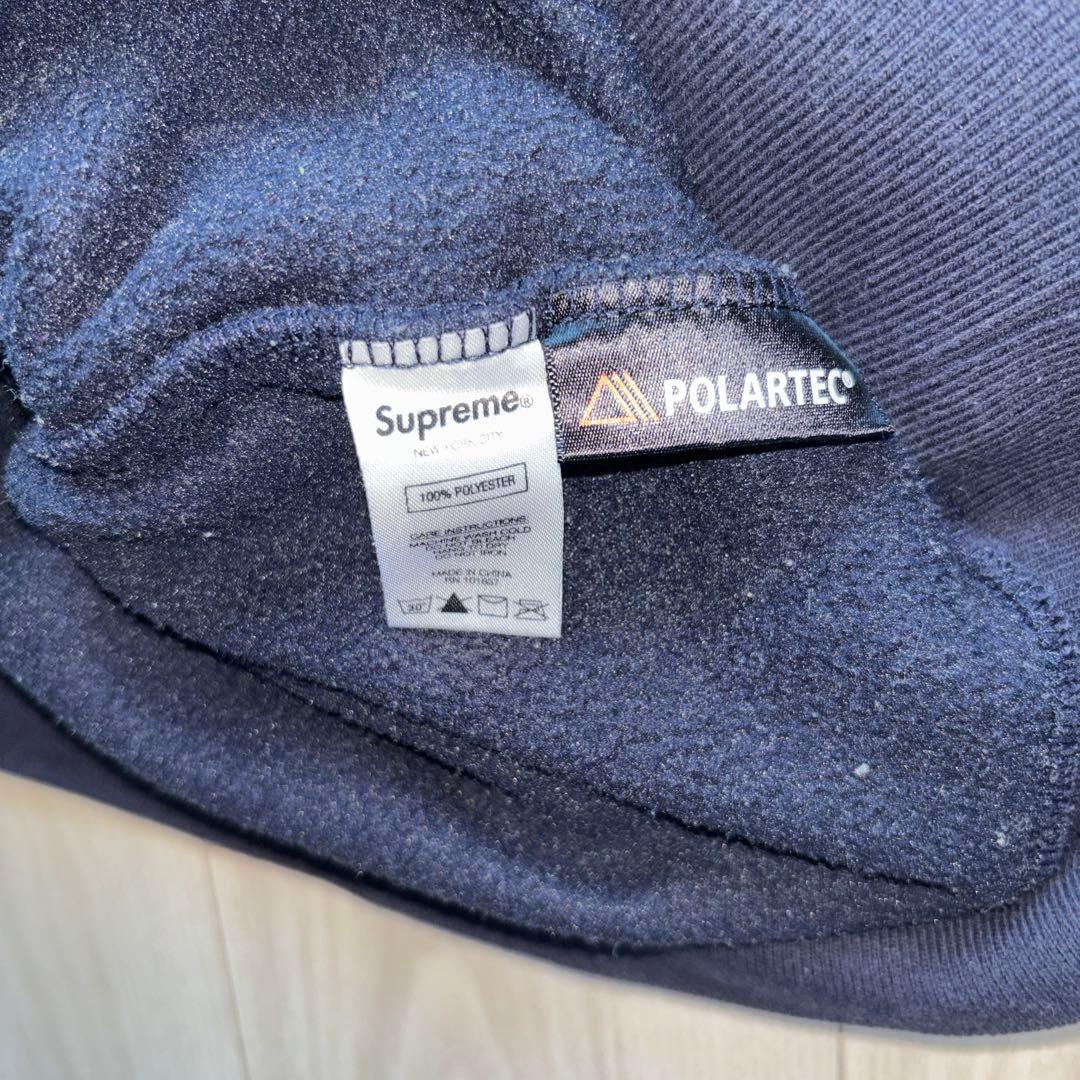 Supreme Polartec Small Box Crewneckネイビー - メルカリ