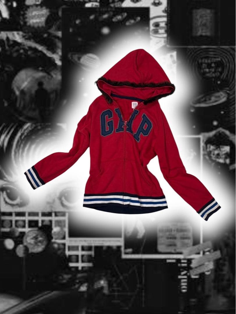 平成ギャルGAPファーy2kジップパーカーarchiveフェアリーグランジ