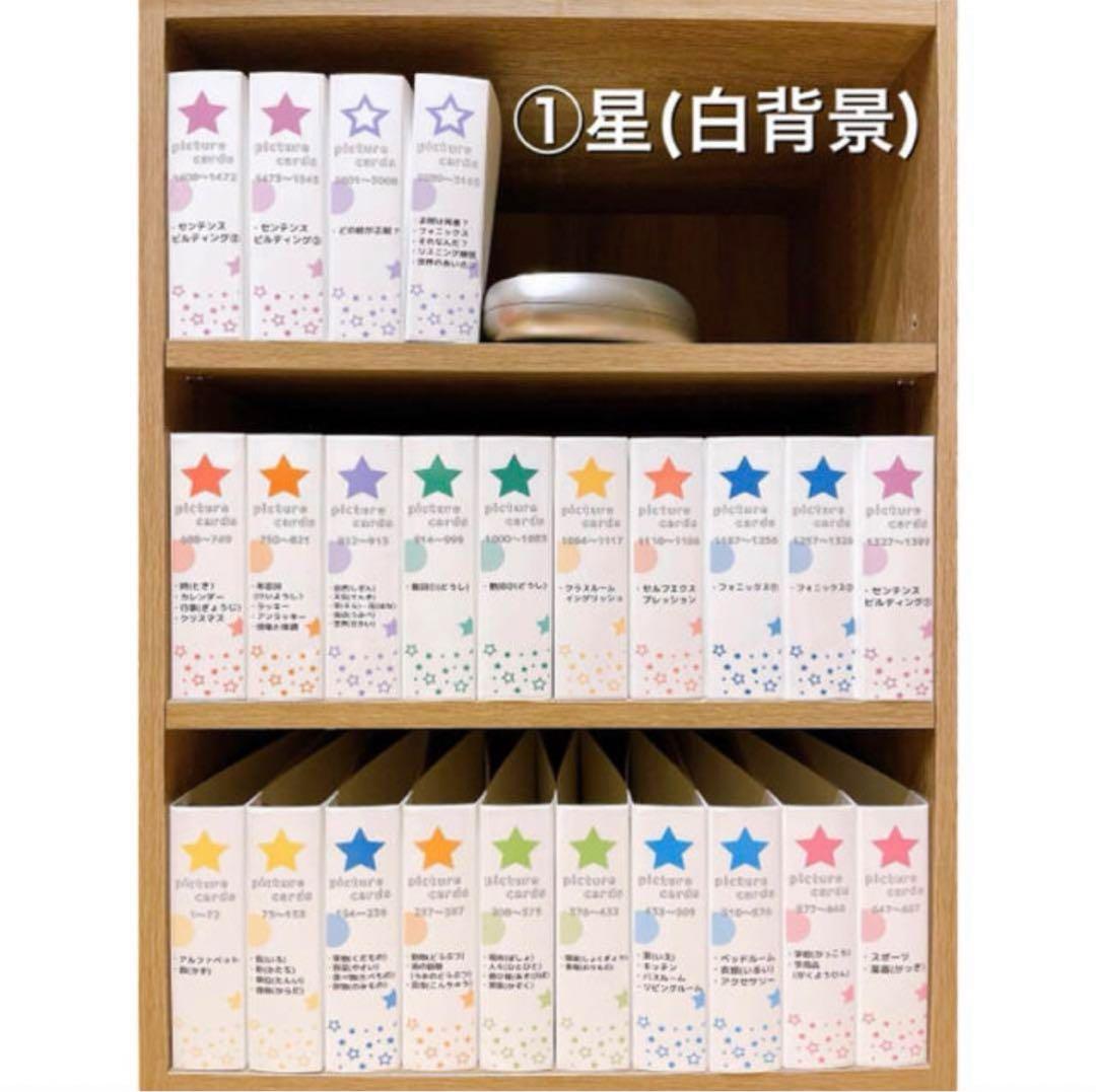 ペッピーキッズ】背表紙24枚(4種類あり)ピクチャーカード 収納ファイル