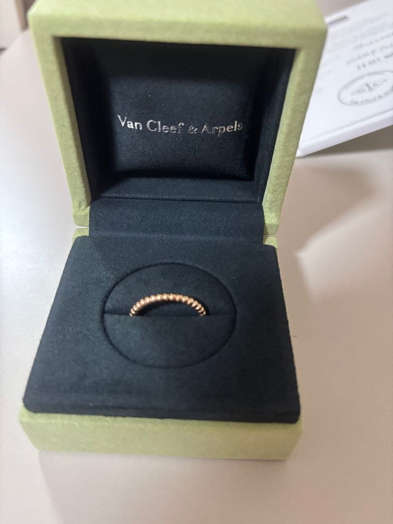 ペルレスモール ピンクゴールド リング サイズ55 Van Cleef & Arpels】ペルレ ゴールド パール リング スモール (Van