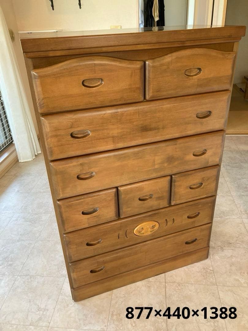 【たのメル便発送】 天然木 整理タンス 6段 たのメル便発送】 天然木 整理タンス 6段 - メルカリ