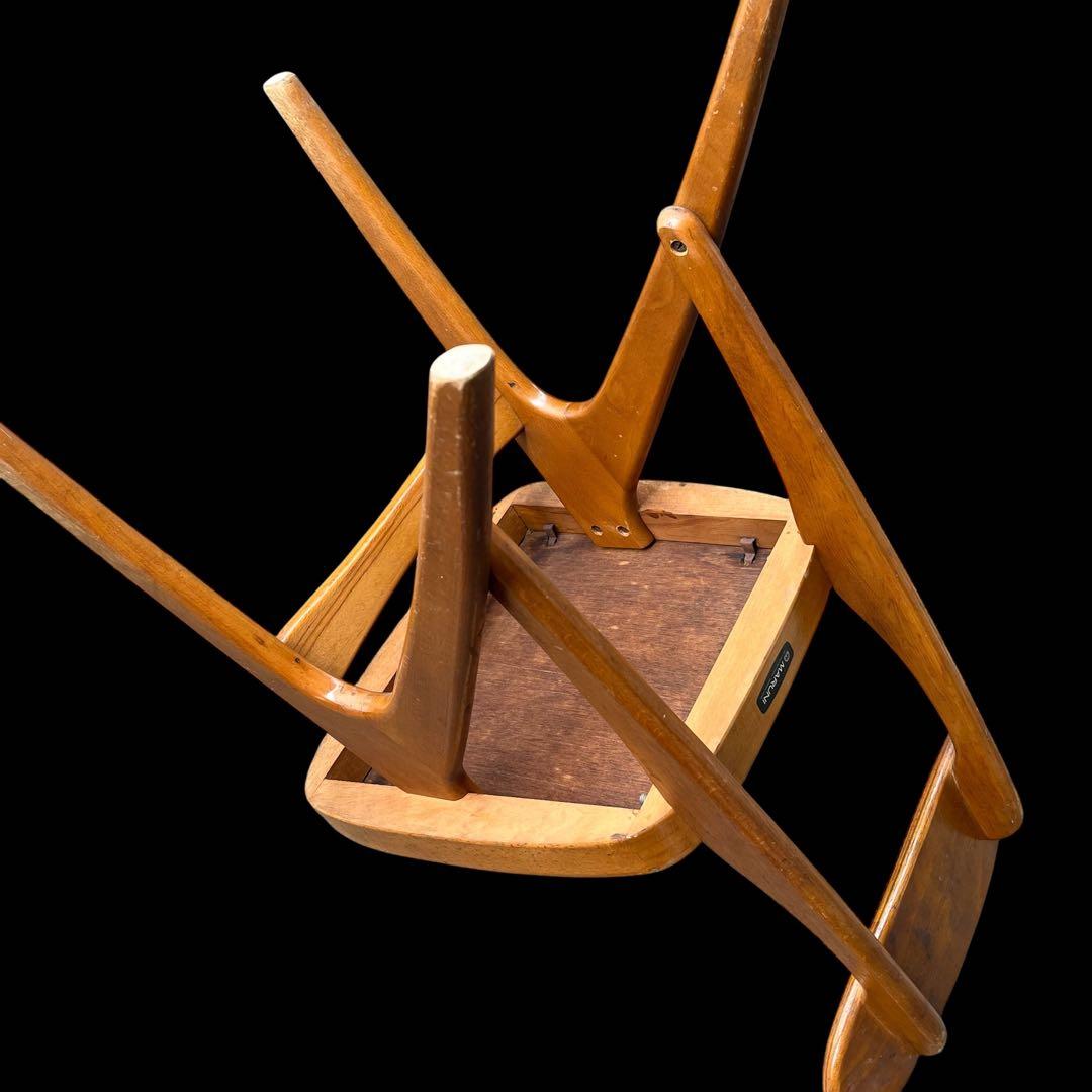 北欧レトロ オールドマルニ デルタチェア 無垢材 ベントウッドチェアー