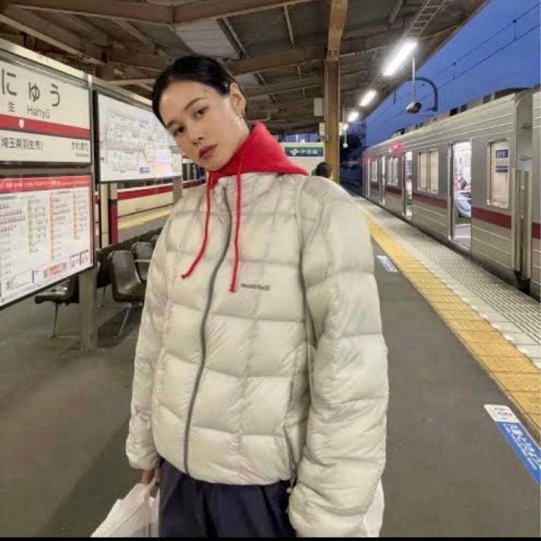 【即完カラー❗️】mont-bell スペリオダウン　　アイボリー　L 今年の色はこれ。mont-bell × B:MING by BEAMS ラウンドネック ダウン