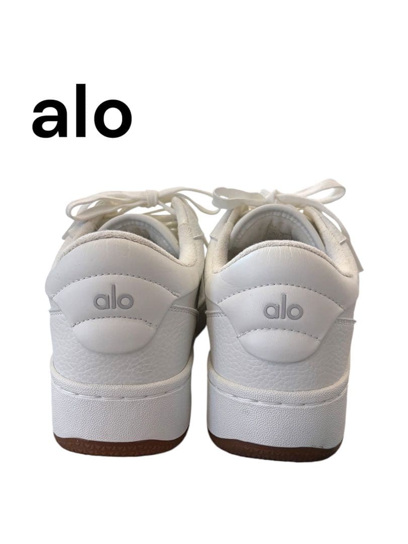 alo アロ ホワイト スニーカー 23.5cm - メルカリ