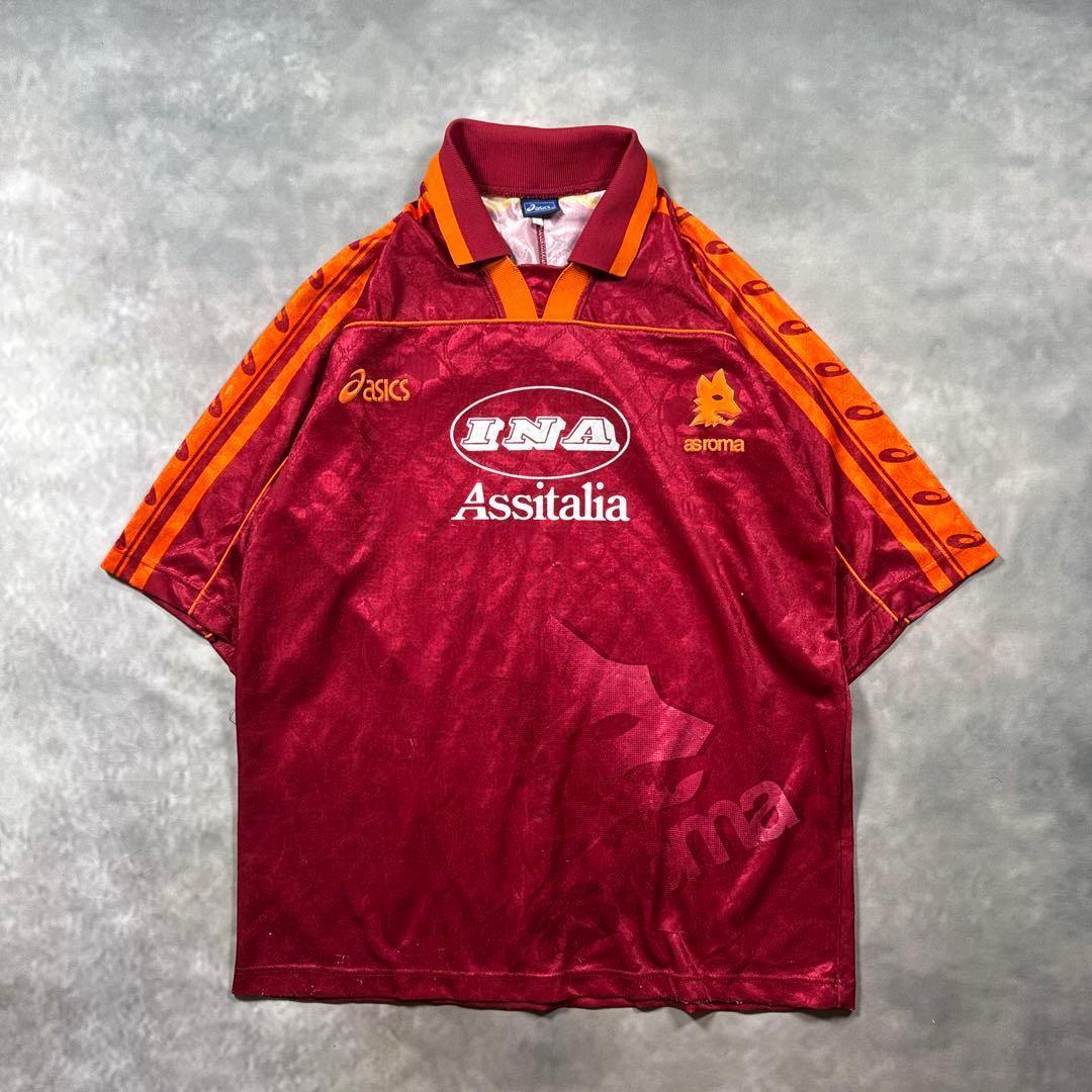 イタリア製1995-96 asics ASローマ背番号8スタットゥートR21 イタリア製1995-96 asics ASローマ背番号8スタットゥートR21