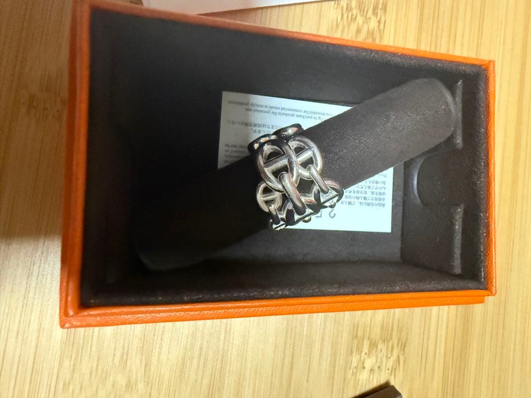 2、3回の使用 エルメス シェーヌダンクル アンシェネ GM リング 53 シェーヌ・ダンクル 《 新品 》 エルメス シェーヌダンクル アンシェネ