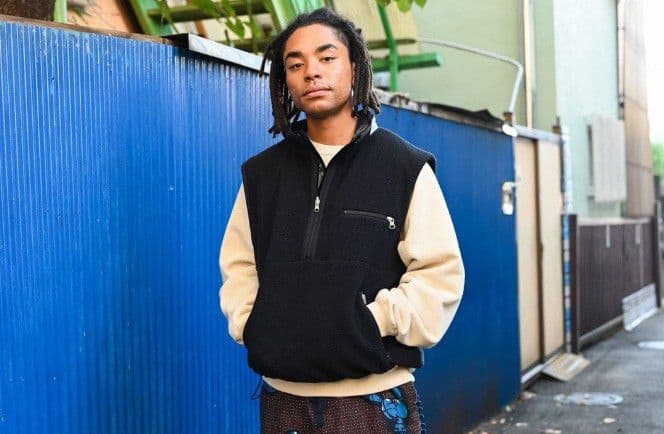 supply tokyo フリースベスト リバーシブル シェルパフリース リバーシブルベスト ／ スタンドジップフリース