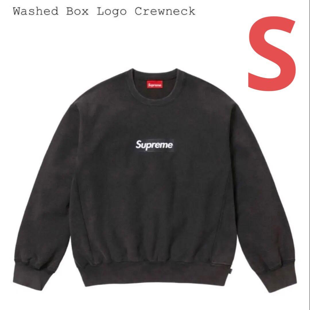 Supreme Washed Box Logo Crewneck ブラック Supreme Washed Box Logo Crewneck Brushed-back fleece with rib