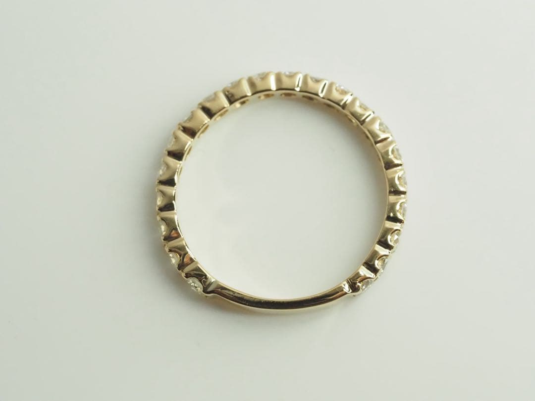 1.02ct!! K18YG 天然ダイヤモンド 3/4エタニティリング　12号