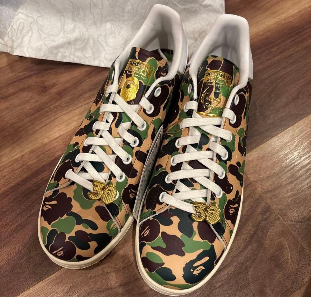 【美品】adidas Stan Smith カモフラージュ 30周年記念 2/10発売｜A BATHING APE® × adidas Originals Stan Smith 