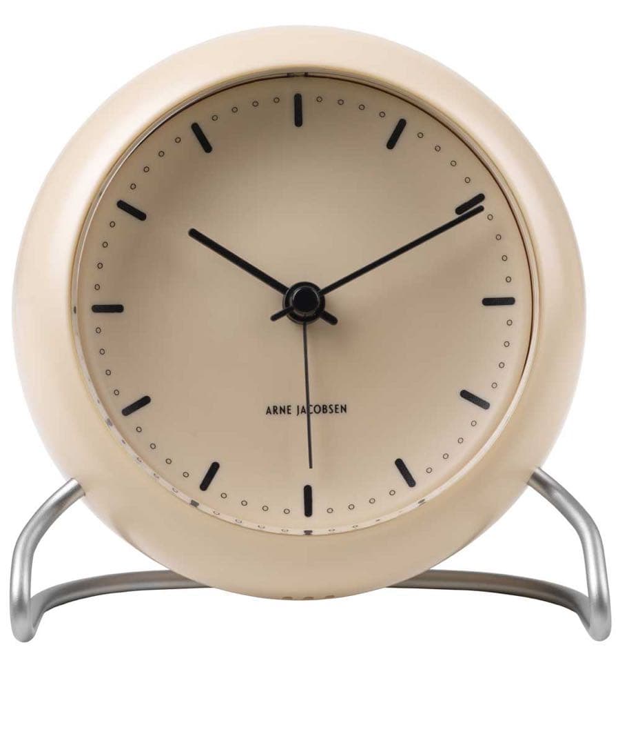 アルネヤコブセン シティホール テーブルクロック サンド AJ43693 楽天市場】レビュー特典！ ARNE JACOBSEN 置き時計《 City Hall Table
