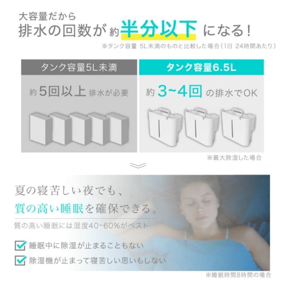 Lysin ／ ライシン コンプレッサー式除湿機 LS-QJ01A 6.5L