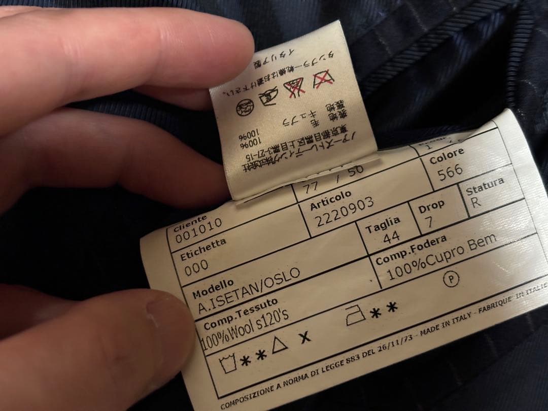 ラ*ン様 Sartoria Partenopea パルテノペア ネイビー スーツ - メルカリ