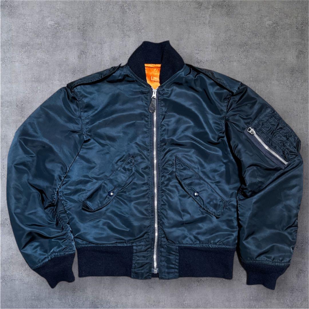 80's USA製 アルファ L-2B フライトジャケット XS l2b ma1 古着 70年代 民間品 アルファ ALPHA L-2Bタイプ ミリタリー フライト