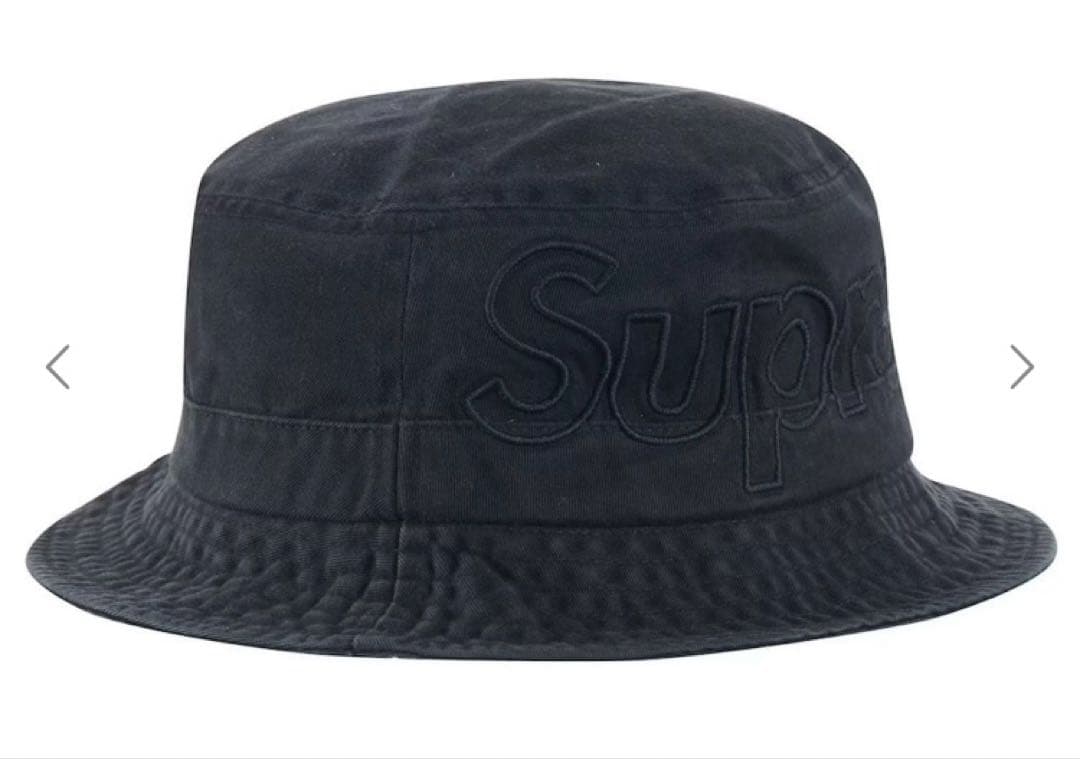 Supreme ブラック バケットハット　2023ss お値下げ可 シュプリーム Supreme シュプリーム バケットハット メンズ レディース