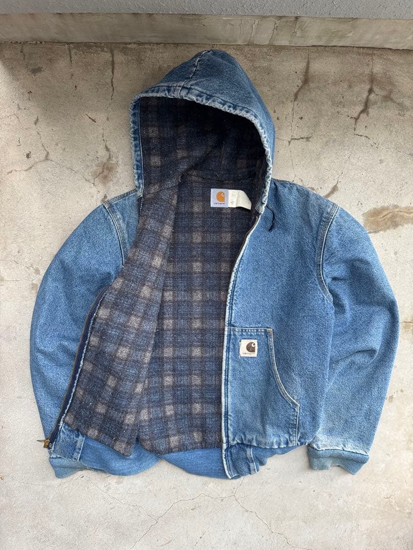 90s USA製 carhartt デニム アクティブジャケット 星タグ - メルカリ