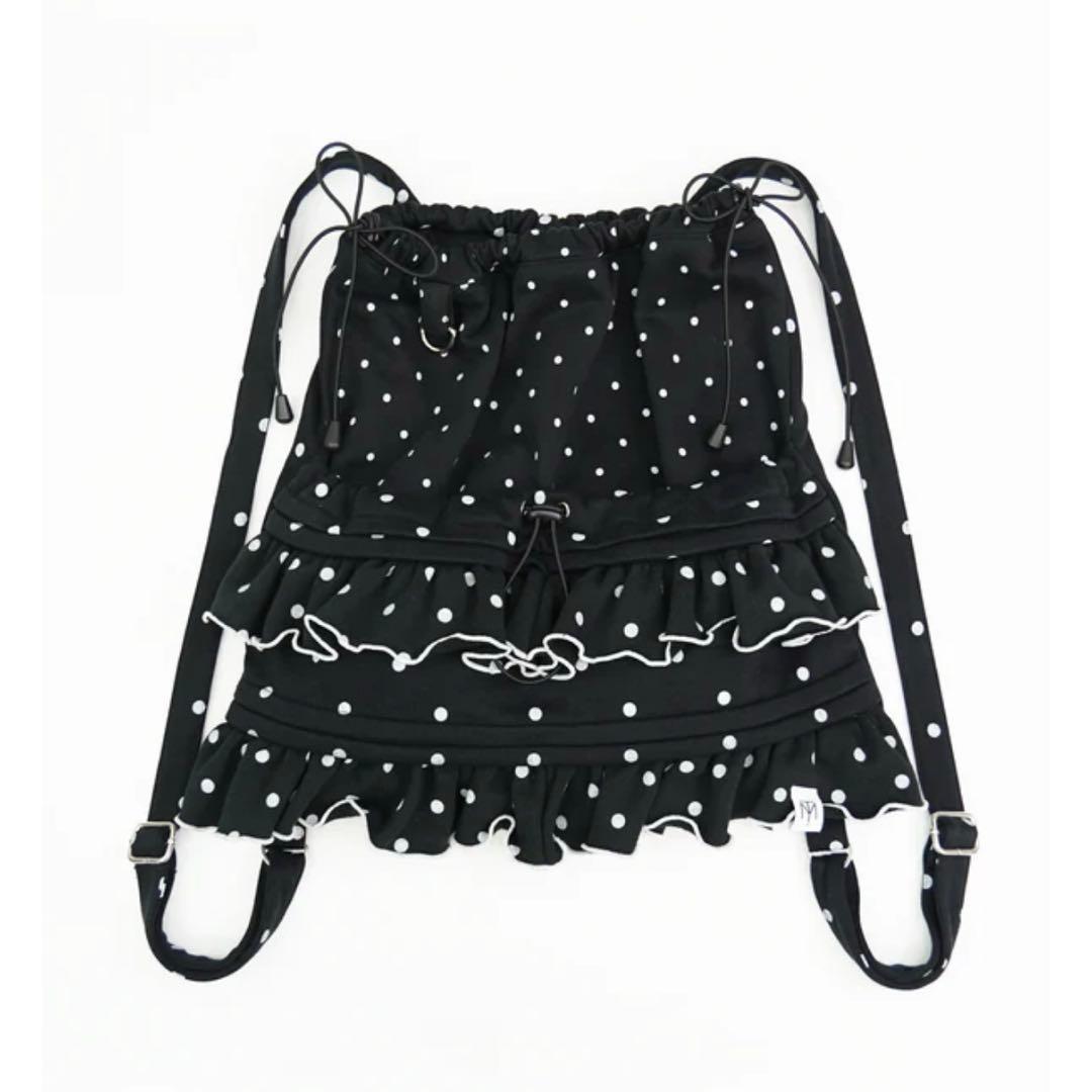 Tie.me dot frill knapsack ドット フリル ナップサック - メルカリ