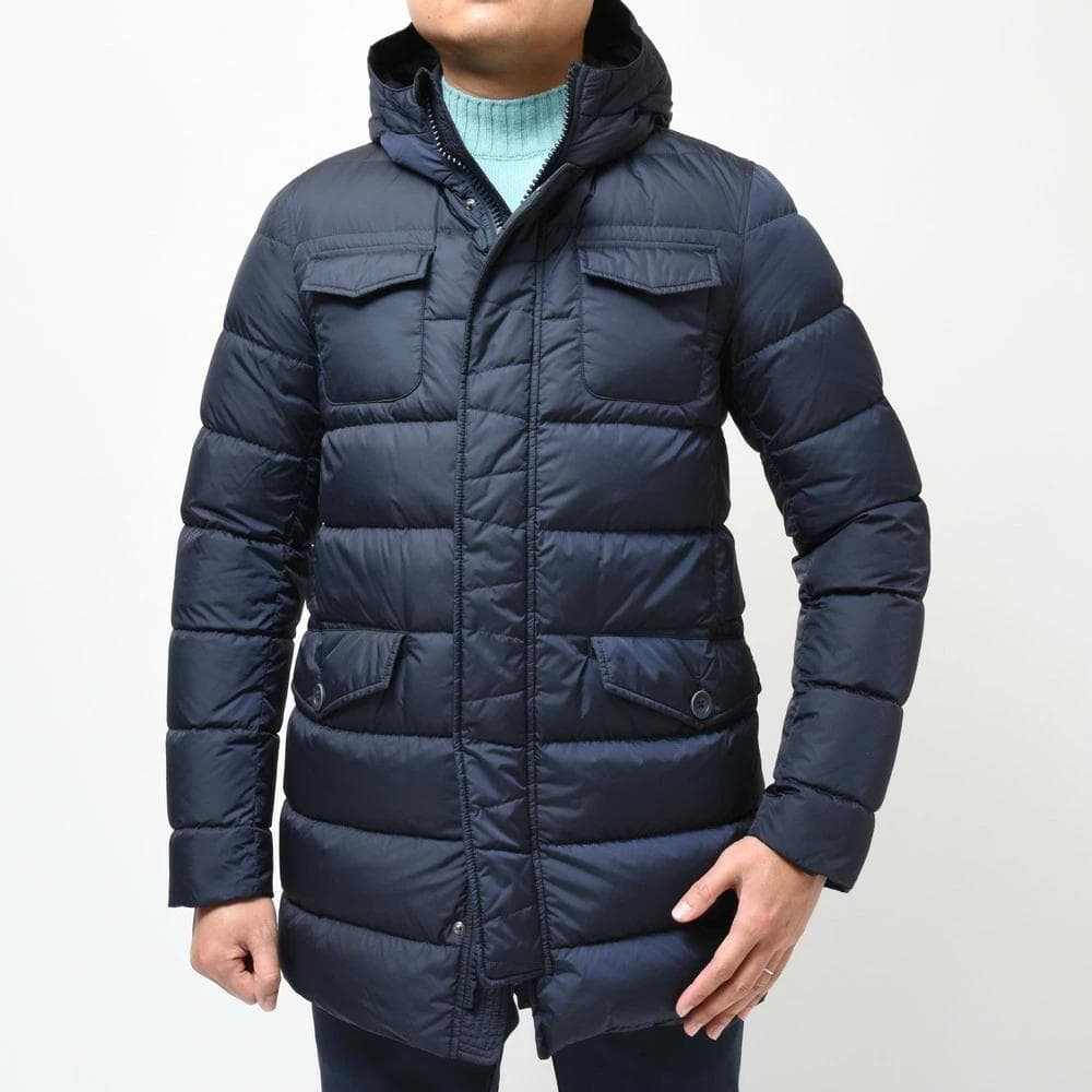 HERNO ポーラテック ウォーターレペレントナイロン ダウンフーディーコート HERNO（ヘルノ）POLAR-TECHポーラテック ウォーターレペレントナイロン