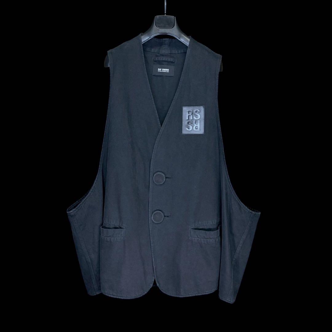 RAF SIMONS ラフシモンズ オーバーサイズ ベスト ジレ Raf Simons オーバーサイズデニムジレ | ピンク | FARFETCH JP