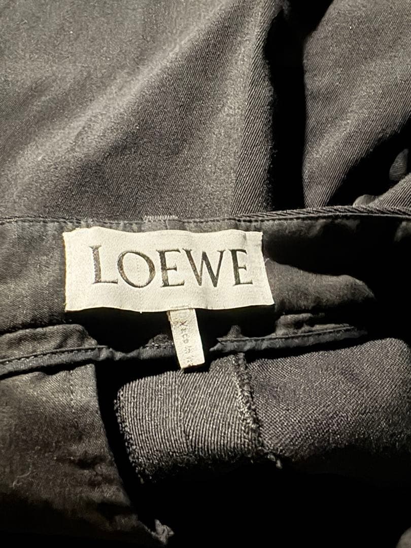 LOEWE super wide wool slacks black - メルカリ