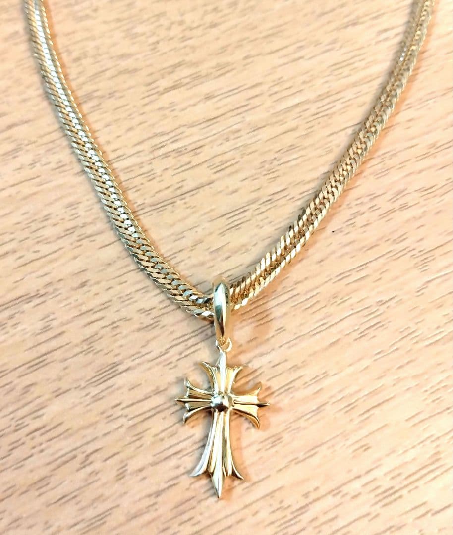 K18 金無垢 クロス ペンダントトップ 1.9g