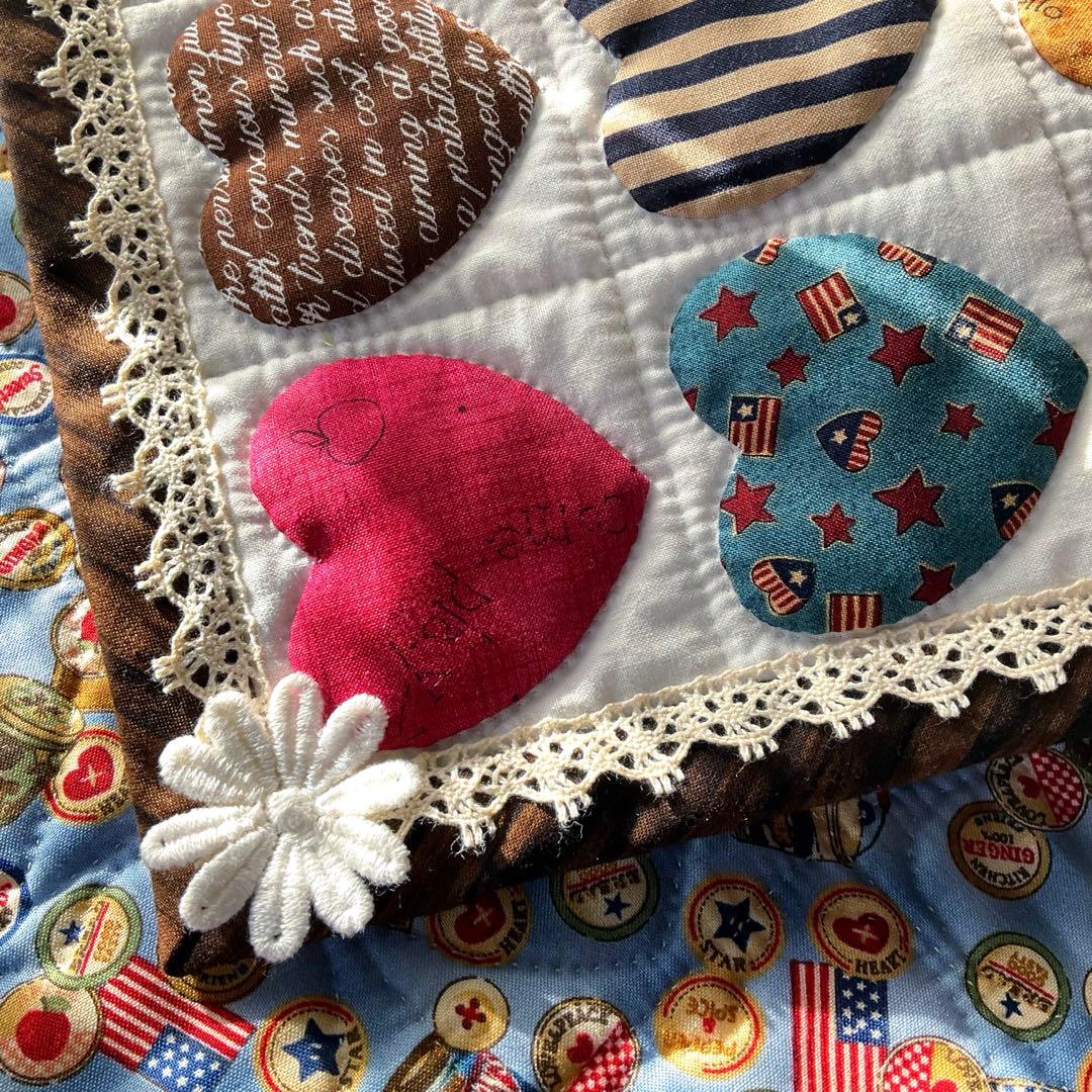 ☆手作りパッチワーク♪可愛いスーちゃん＆ハートいっぱいキルト